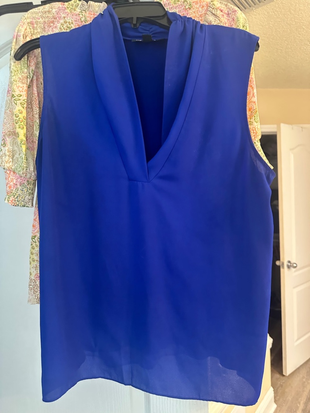 INC International Concepts Sleeveless V-Neck Cobalt Blue Camisole